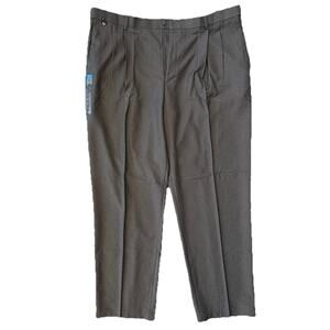 Haggar Men's Gray Classic-Fit Cool 18Pro Stretch Dress Pants 42W x 32L